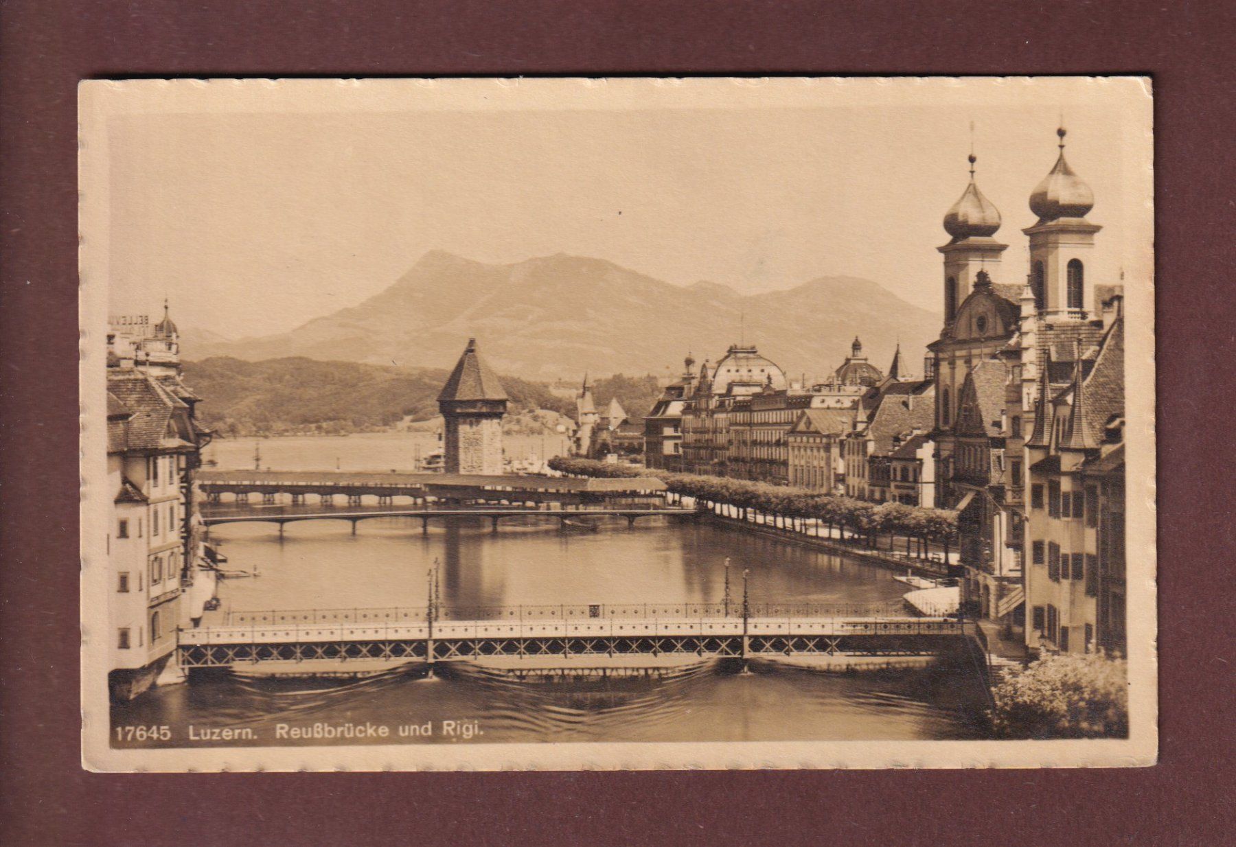 Cartoline postali: LUZERN - Reussbrücke - 1918 – Usato da Pully venduto da nicecards-shop
