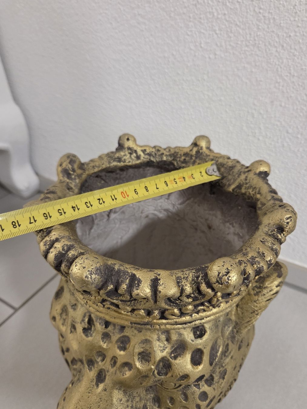 Toutes les décorations: Dekorative Leopard Büste mit Krone, Goldfarben, Topf – Neuf (Voir description) à Bülach par Recherchieren 5