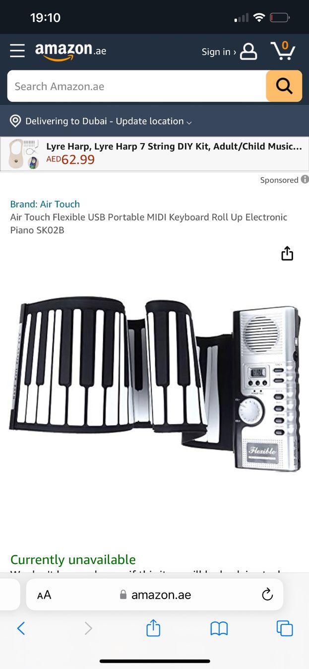 Musikinstrumente: Touch Flexible USB Portable MIDI Keyboard Roll Up Electronic – Neu (gemäss Beschreibung) aus Trimbach von SABO-61 9