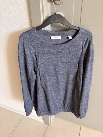 Esprit, Pull d’allaitement bleu/gris chiné, taille XL 