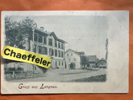 Gruss aus Langnau bei Reiden, ca. 1902, Infanterie Suisse