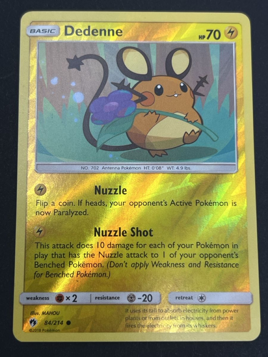 Pokémon Sammelbilder & Trading cards: Pokemon Karte Dedenne 84/214 reverse Holo 2018 – Gebraucht aus Diegten von 5shop7