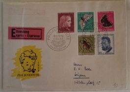 ZB126) 1953 FDC Pro Juventute (P3) Kt. 150.-