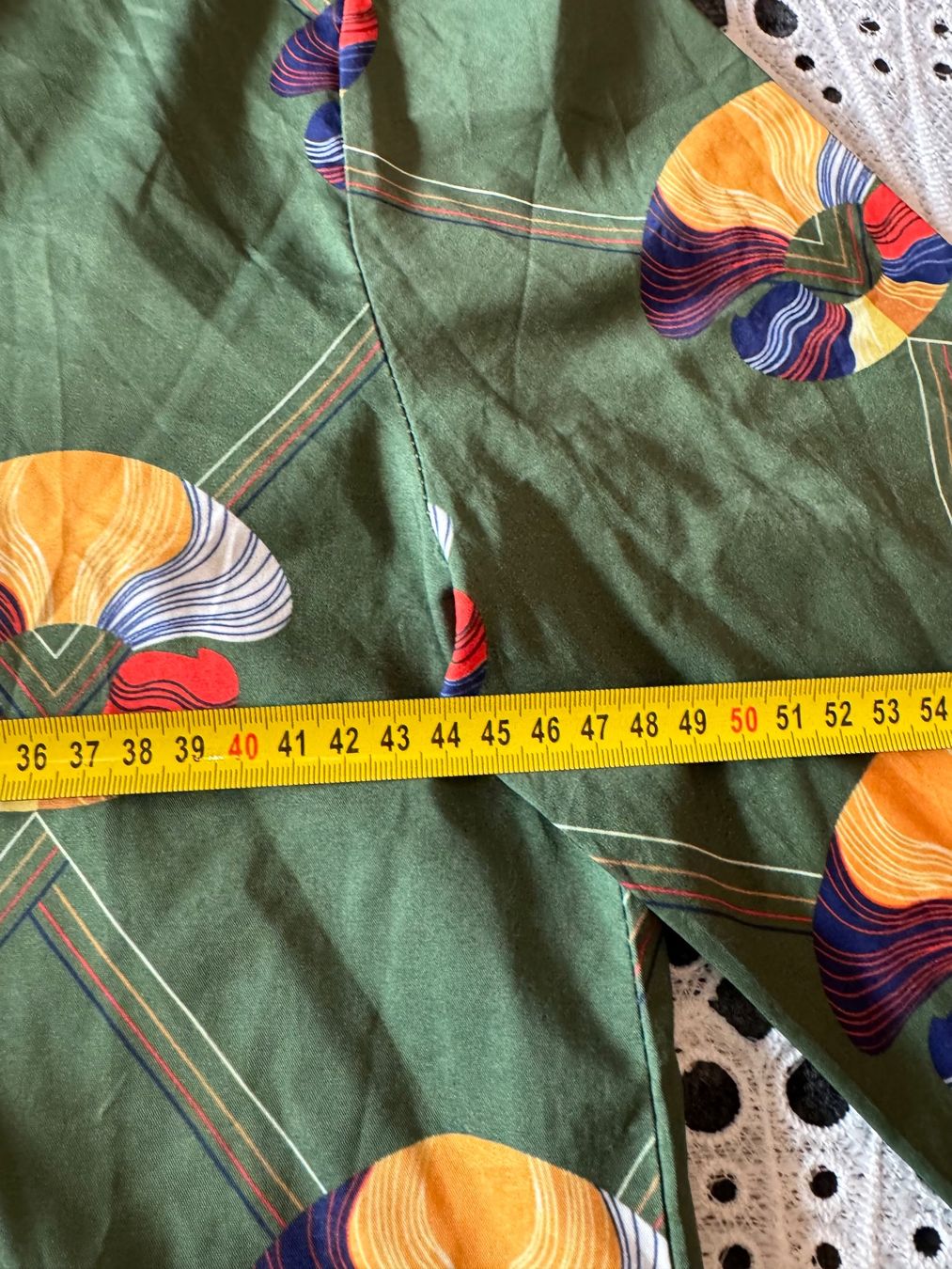 Camicette: Damen Bluse grün gemustert Gr S – Usato da Frenkendorf venduto da Style365 6