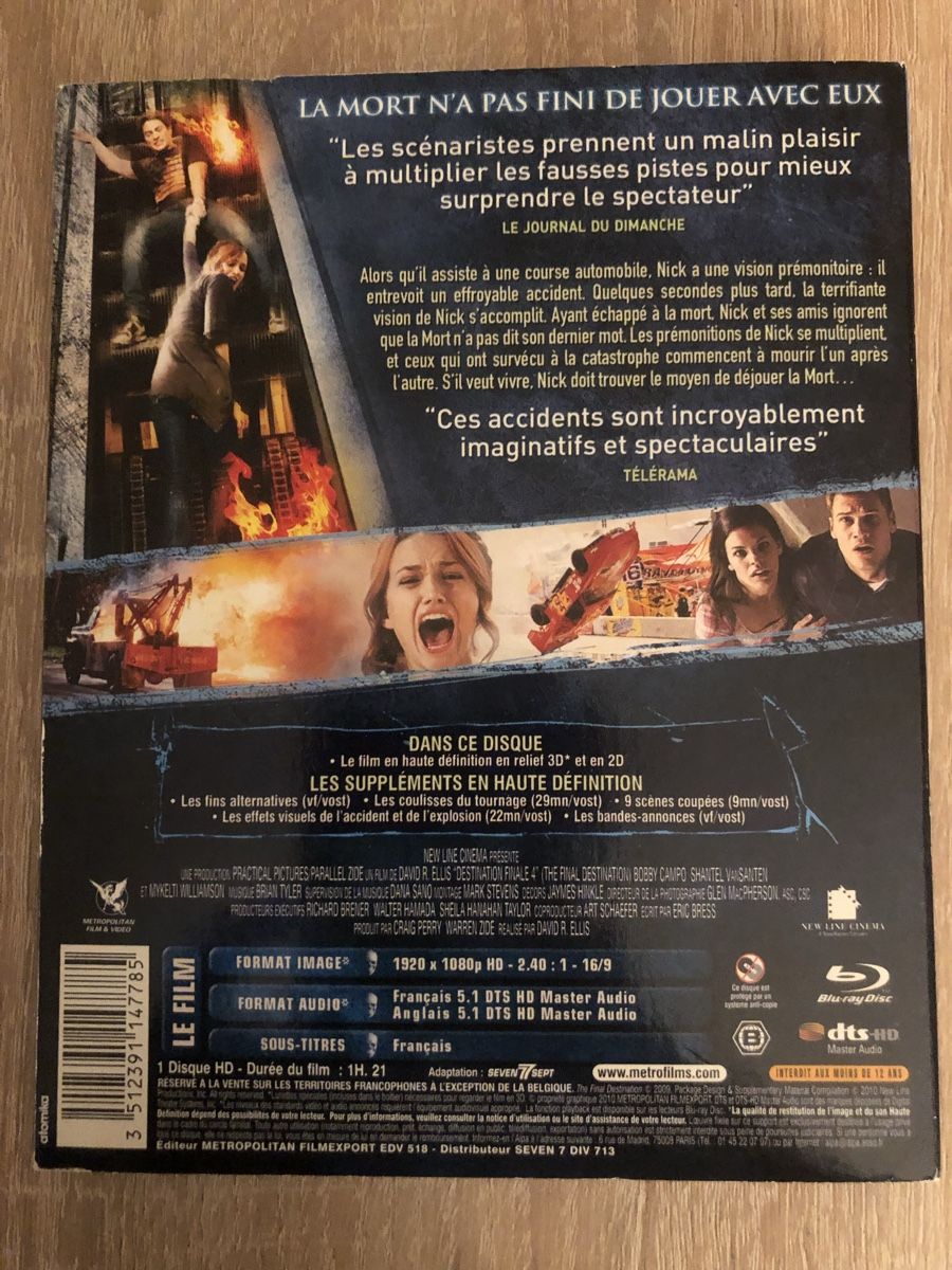 Tous les DVDs: Destination final 4 3D et Piranha 3D Blu-ray – D'occasion à Petit Lancy par manho79 4