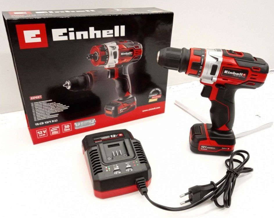 Einhell Bohrmaschinen: Einhell Akku-Schrauber 12V  TE-CD 12/1 X-Li – Neu und originalverpackt aus Kehrsatz von CIVOMILES