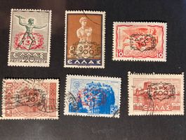 Griechenland 1946/7 Lot 1 Briefmarken Aufdruck neuer Wert