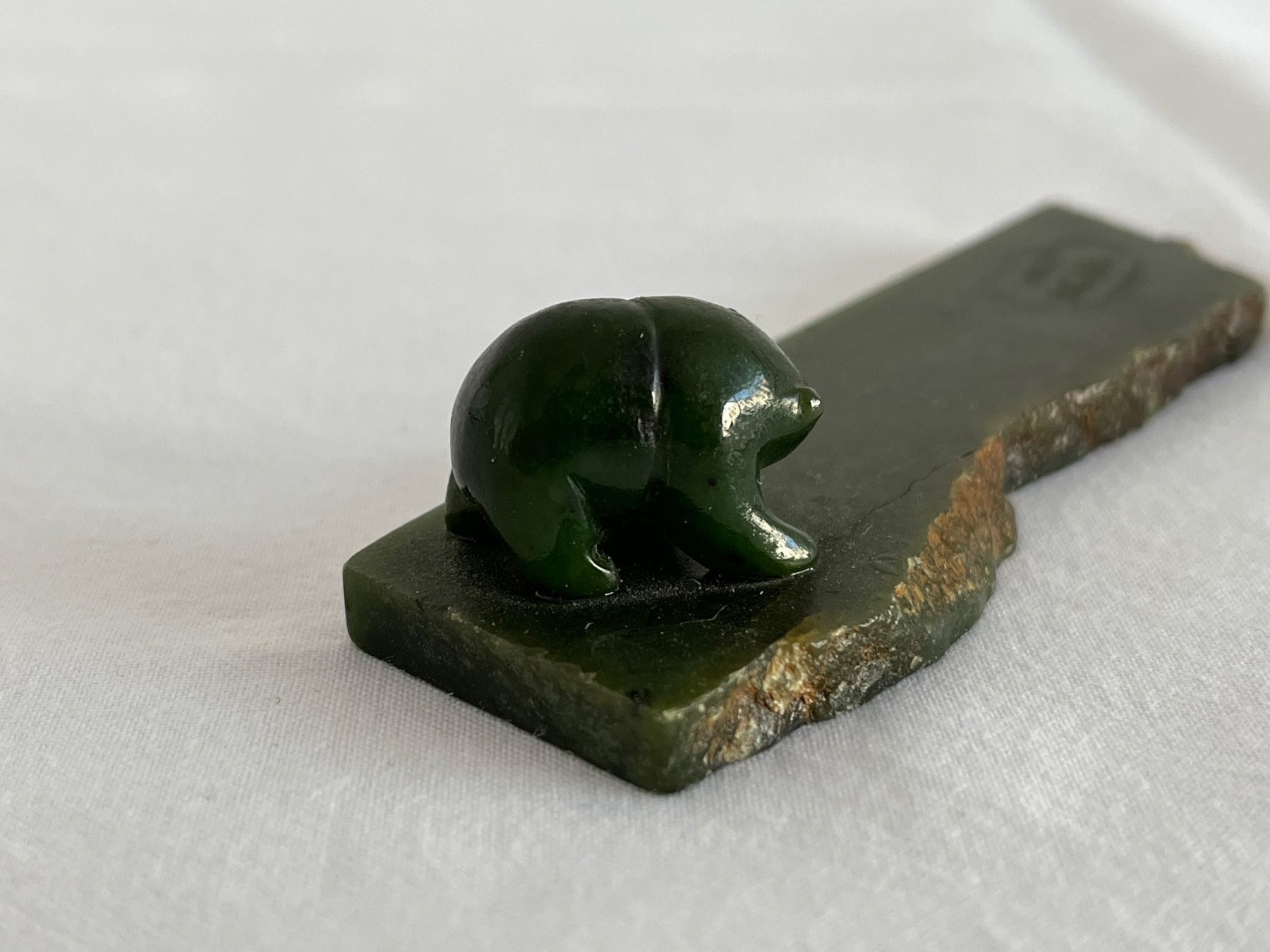 Statuette: Bär aus grünem Stein – Usato da Wetzikon ZH venduto da seli03 7
