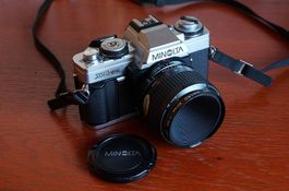 Minolta XG-M Chrome mit MD 50mm f3.5 Macro Exzellent