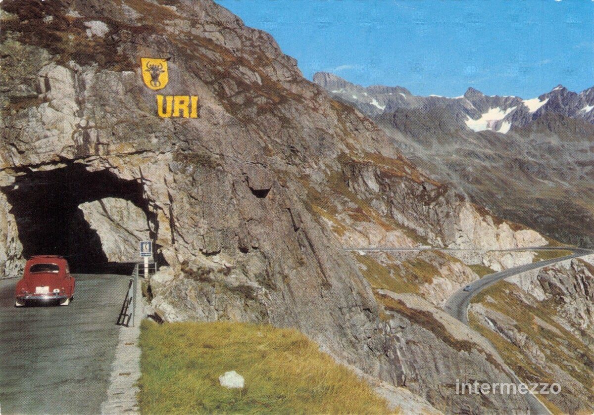 Ansichtskarten: Susten // VW Käfer Uri Tunnel Oldtimer – Gebraucht aus Basel von intermezzo12