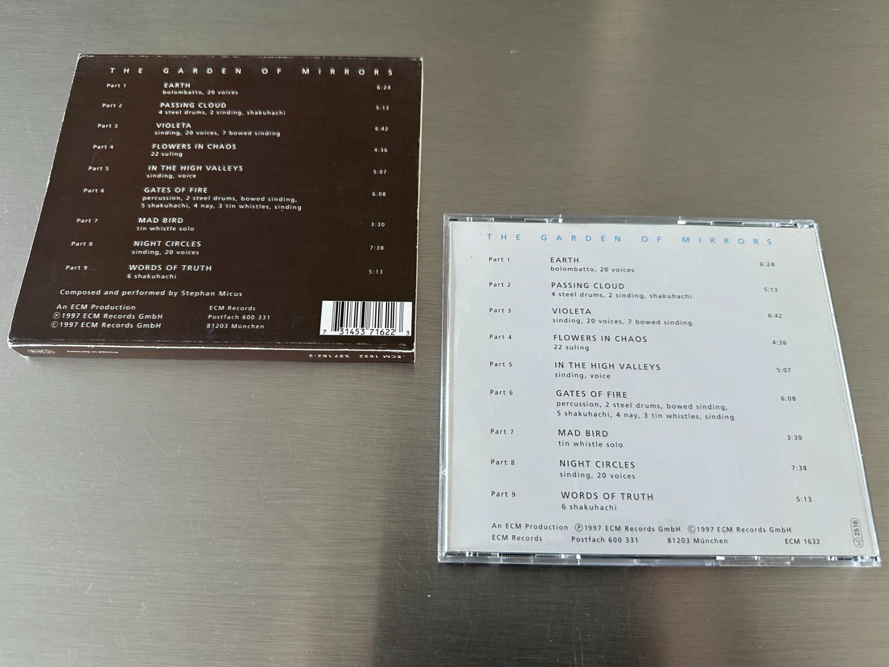 CDs: ECM 1632 - STEPHAN MICUS - CD THE GARDEN OF MIRRORS – Gebraucht aus Sion von jaipur1401 3