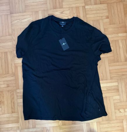 7 for All Mankind T-shirt, Gr XL, Neu/ungetragen, Schwarz