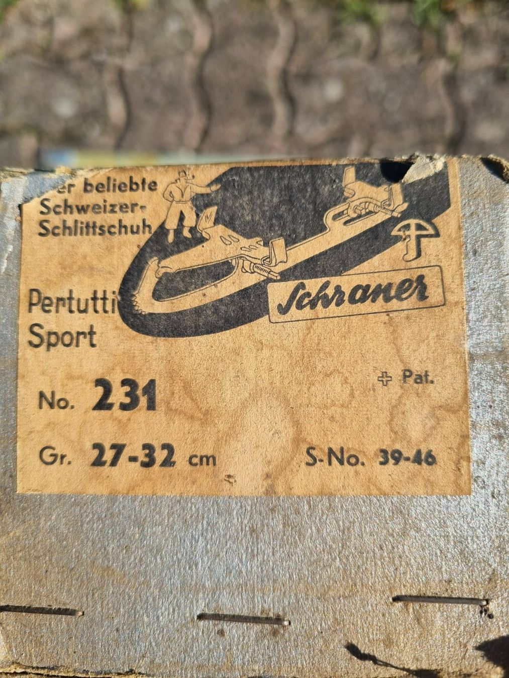 Pattini da ghiaccio: Schlittschuhe Antik – Usato da Rheinklingen venduto da Weinberg14 1