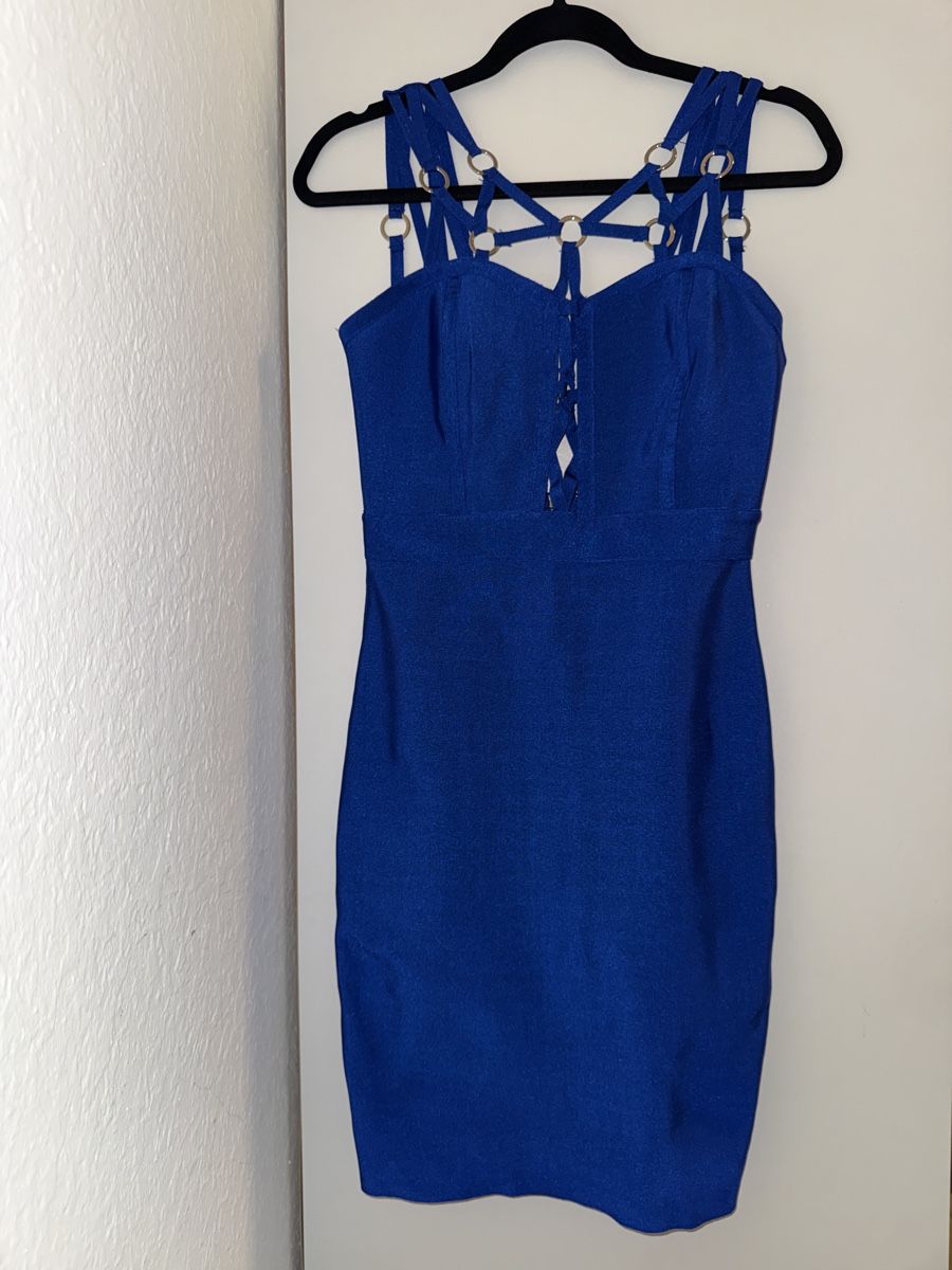 Vestiti: BLAUES KLEID MIT ZIERTRÄGERN – Usato da Schlieren venduto da kle_dis