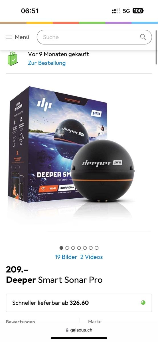 Deeper Accessoires: Echolot Deeper smart Sonar Pro – Neuf (Voir description) à Eggenwil par Manu_offic