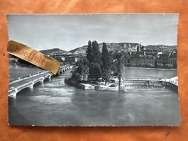1957 Genf, Île Rousseau et le Mont-Blanc