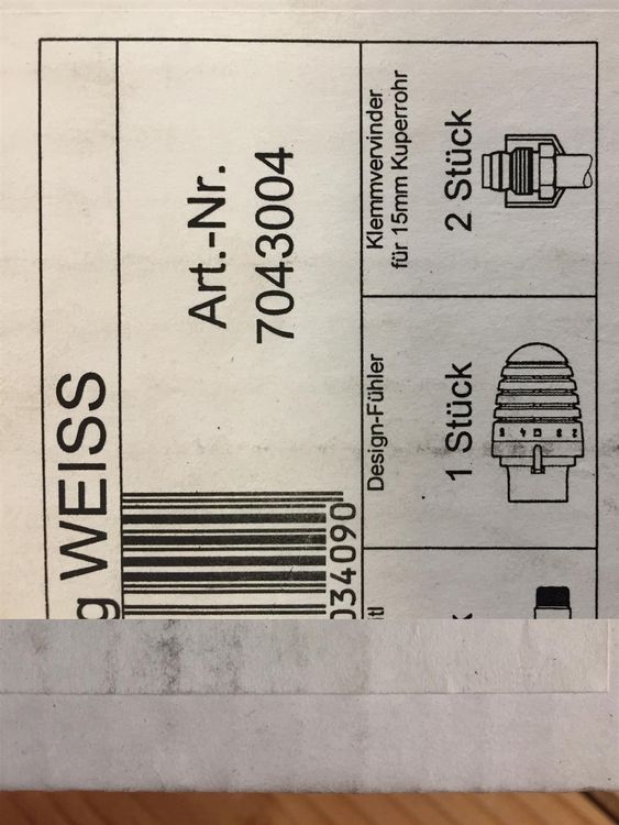Thermostat-Set Durchgang 1/2" weiss-406 4
