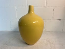 Gelbe Designervase, Keramik, für Blumen oder Deko, neuwertig