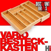 Vario BESTECKKASTEN Schubladeneinsatz aus Bambus Holz