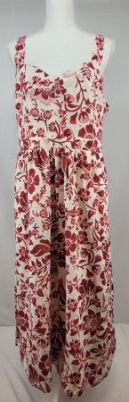 CAROLL Robe fleuri blanc/rouge été - Taille 44