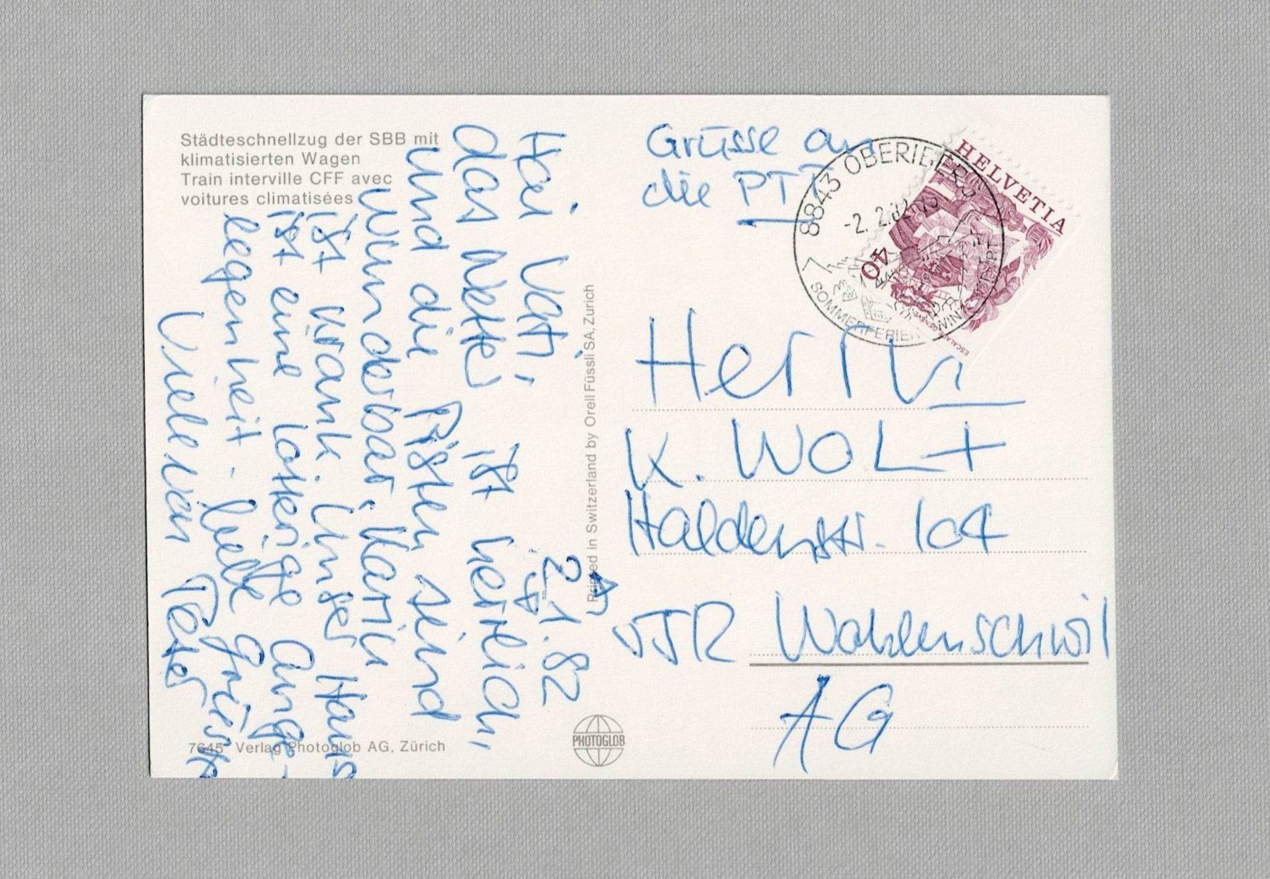 Cartoline postali: AK Swiss Express Städteschnellzug SBB – Usato da Hätzingen venduto da memory-lane 1