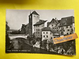 Feldpost: Brugg, Aarebrücke und schwarzer Turm