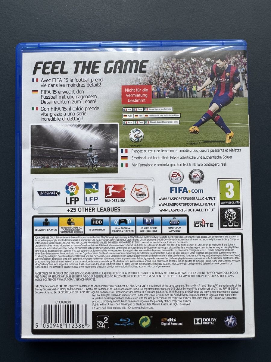 Spiele: PS4 - EA Sports FIFA 15 – Gebraucht aus Uznach von r0000000bert_ 1