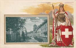 Rheinfelden Prägekarte mit Helvetia