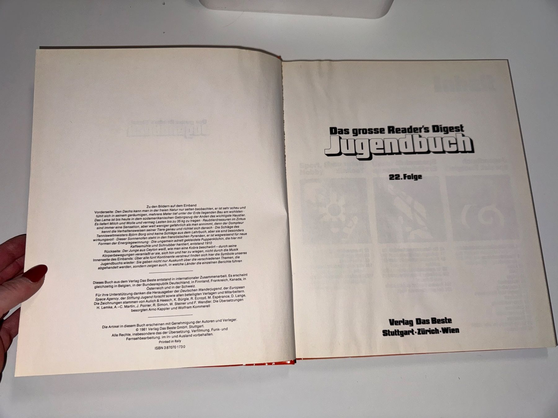 Libri: BUCH: Das grosse Readers Digest Jugendbuch, 22te Folge – Usato da Grosswangen venduto da Second_hand_paradise 1