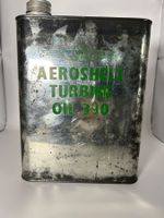 AEROSHELL - rare bidon à huile vintage aéronautique