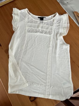 H&M Spitzentop,  Gr. 36,  Elfenbein - NEU&UNGETRAGEN
