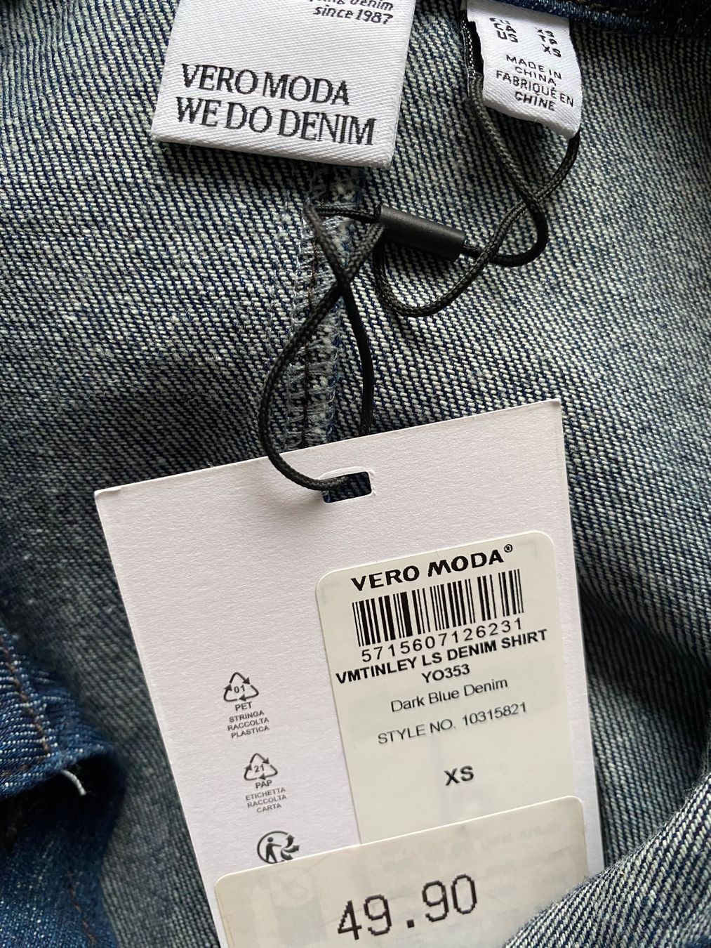 Vero Moda Camicette: VERO MODA VMTINLEY Denim Shirt/Bluse - neu - – Nuovo (secondo la descrizione) da Jona venduto da vanessasupermarket20 6