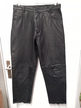 Lederhose ca Gr.38 (IT 44) schwarz, Echtleder