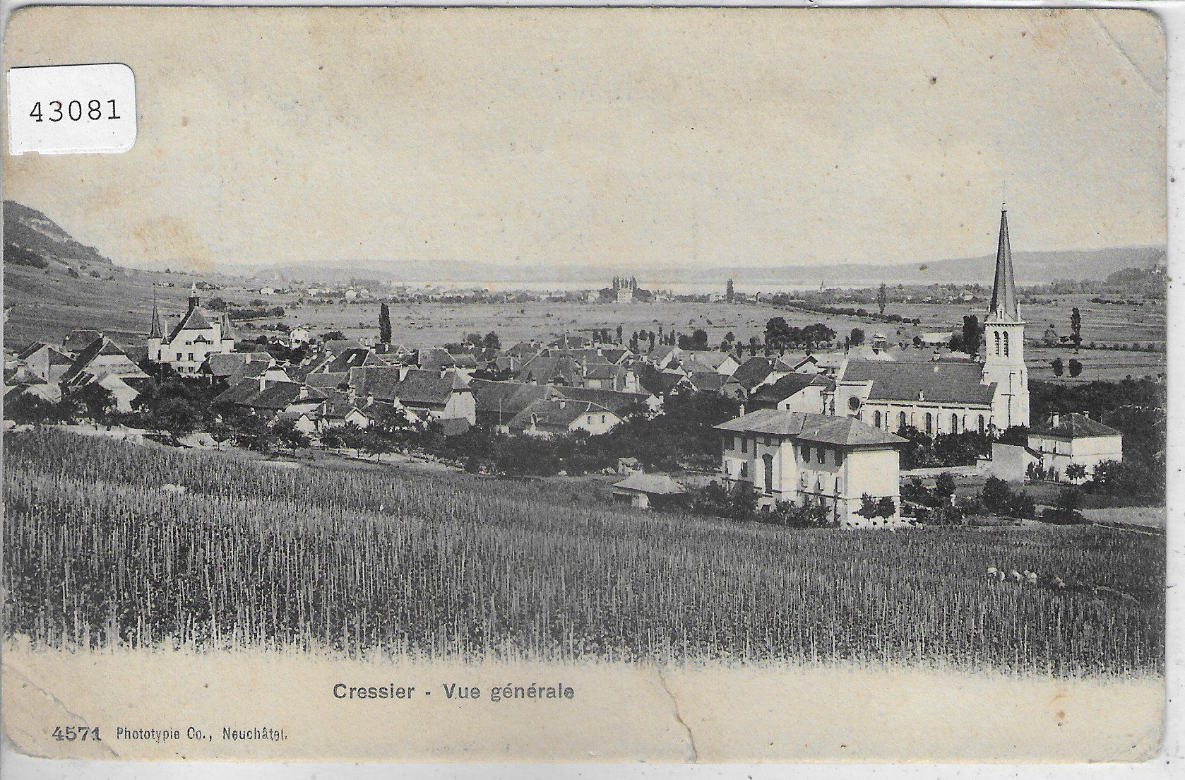 Cartoline postali: Cressier - Vue generale – Difettoso da Ettingen venduto da Kartenplanet