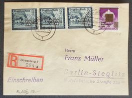 STRAUSBERG 1946: nichtamtliche Ausgaben auf R-Umschlag