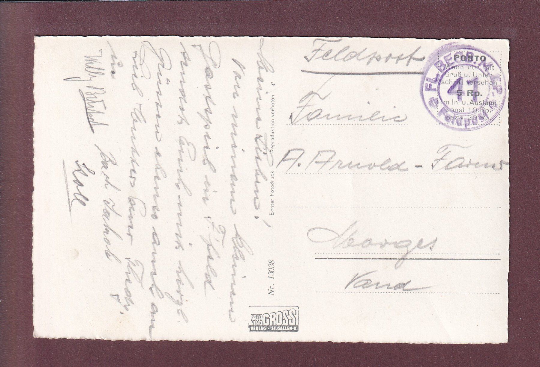 Cartoline postali: FRAUENFELD - Kirche - Feldpost – Usato da Pully venduto da nicecards 1