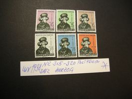 1938 LUXEMBURG, HERZOG, SATZ, ZSt 315-20 POSTFRISCH /* falz