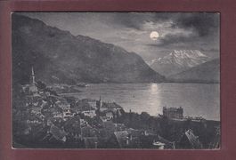 MONTREUX au Clair de Lune - 1912 // coin émoussé //