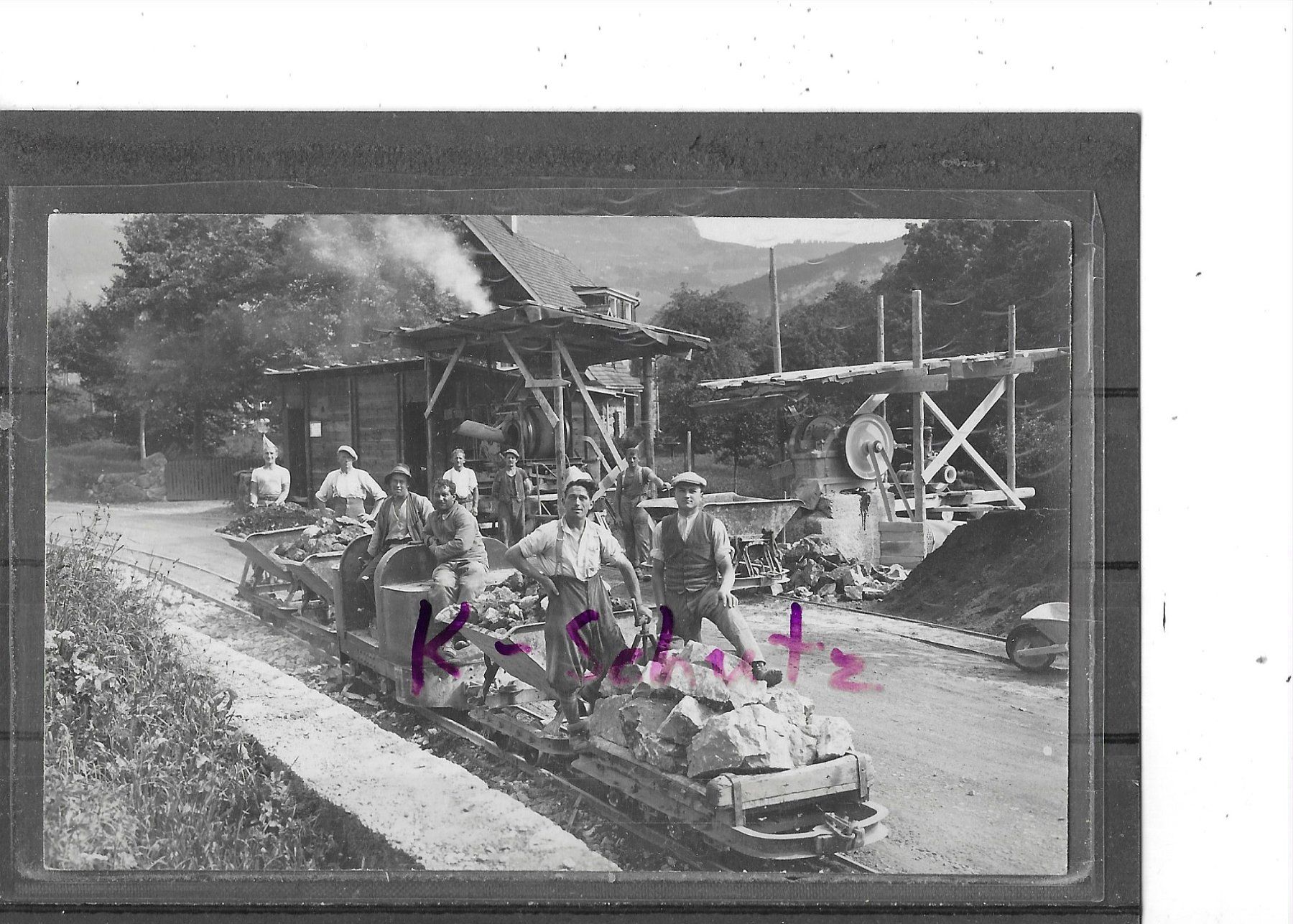 Cartoline postali: GL Bei Mühlehorn Bauarbeiter – Usato da Schocherswil venduto da Wilare