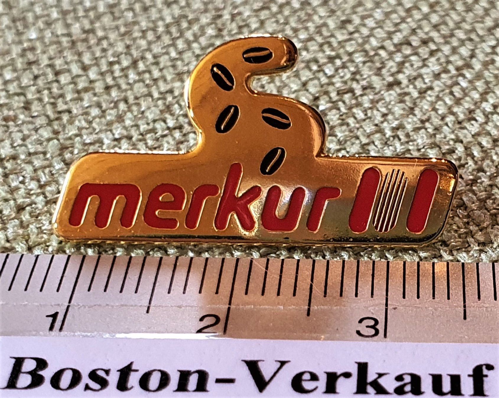 Pins: E808 - Pin Mondo - Merkur Kaffeebohnen – Gebraucht aus Reinach BL von Boston-Verkauf 1