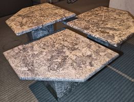 3 Satz Salontisch Granit Postmodernes Design der 1980er