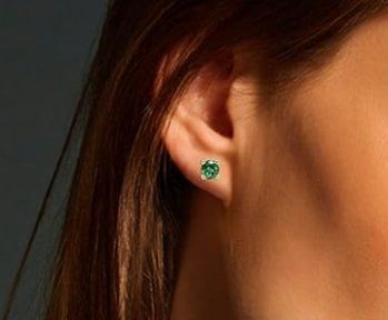 Orecchini pendenti & Orecchini a lobo: Ohrstecker Gold 9k Smaragd – Nuovo e nell'imballaggio originale da Hemmental venduto da Schmuckwelt2 3