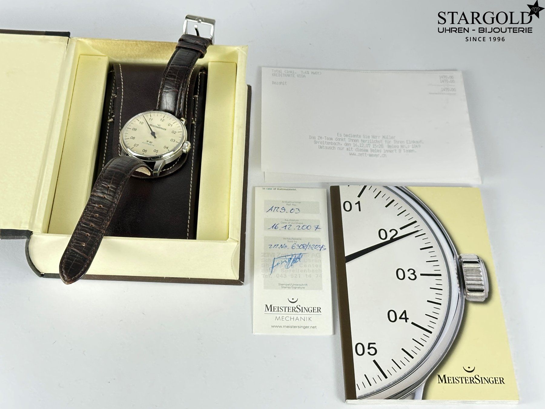 MeisterSinger Orologi: Meistersinger N° 03 - AM903 – Usato da Zürich venduto da Stargold-Uhren 9