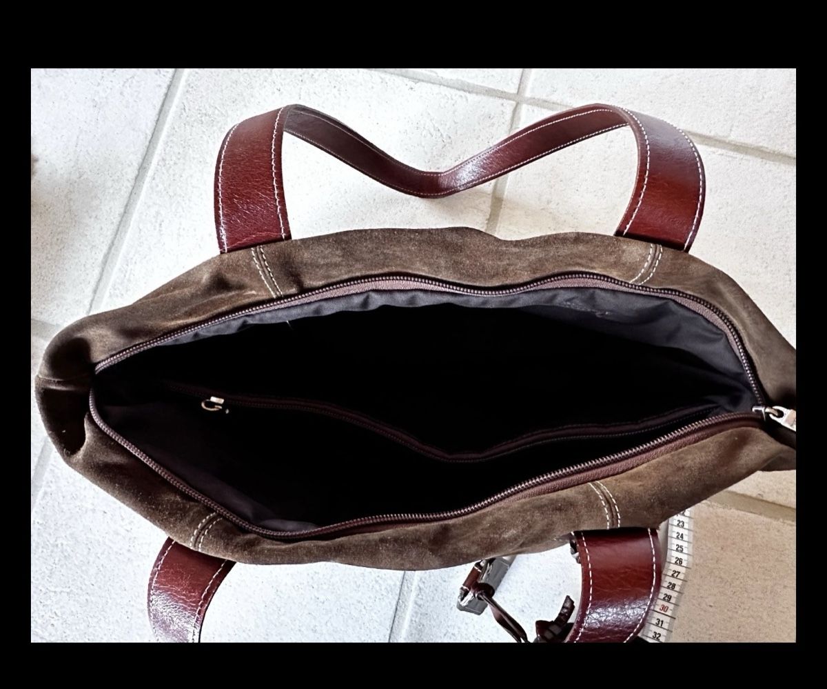 Navyboot Borse da donna: Navyboot handbag brown suede leather good condition – Usato da Schöfflisdorf venduto da Bling_it_on 4