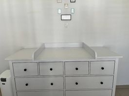Wickelaufsatz + Stauraumregal für IKEA Hemnes - Wie NEU!