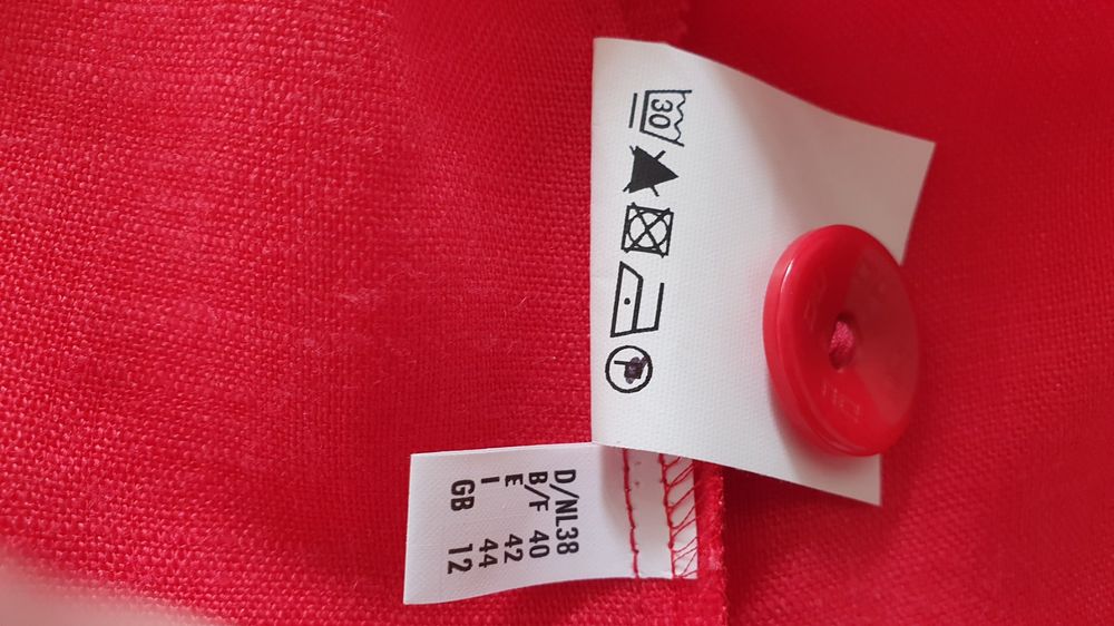 Giacche: Roter Leinen Blazer, Gr.38, wie NEU – Nuovo (secondo la descrizione) da Niederlenz venduto da clea50 7