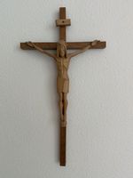Holz-Kruzifix, geschnitzt, 50er Jahre