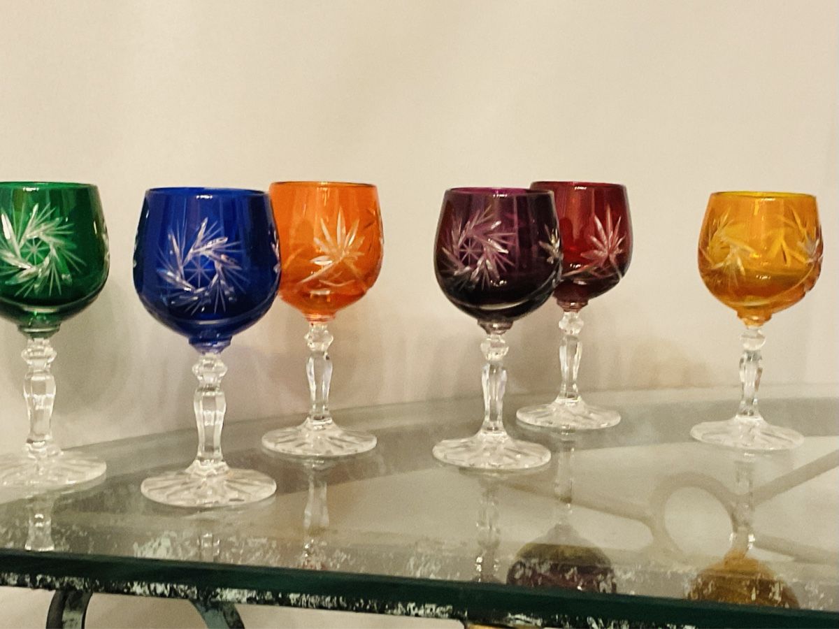 Gläser: VINTAGE BLEIKRISTALL RÖMER APERITIF GLÄSER – Gebraucht aus Boll von Laima1975 1