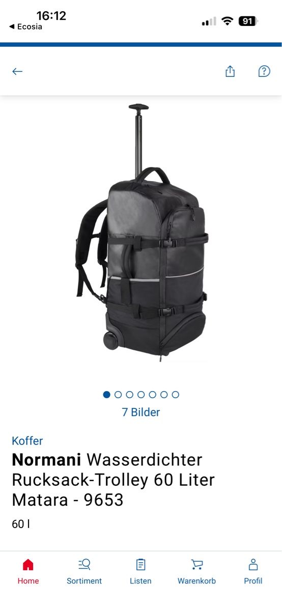 Zaini: Rucksack Trolley Mondani 60 L – Nuovo e nell'imballaggio originale da Vogelsang AG venduto da Kathif 3