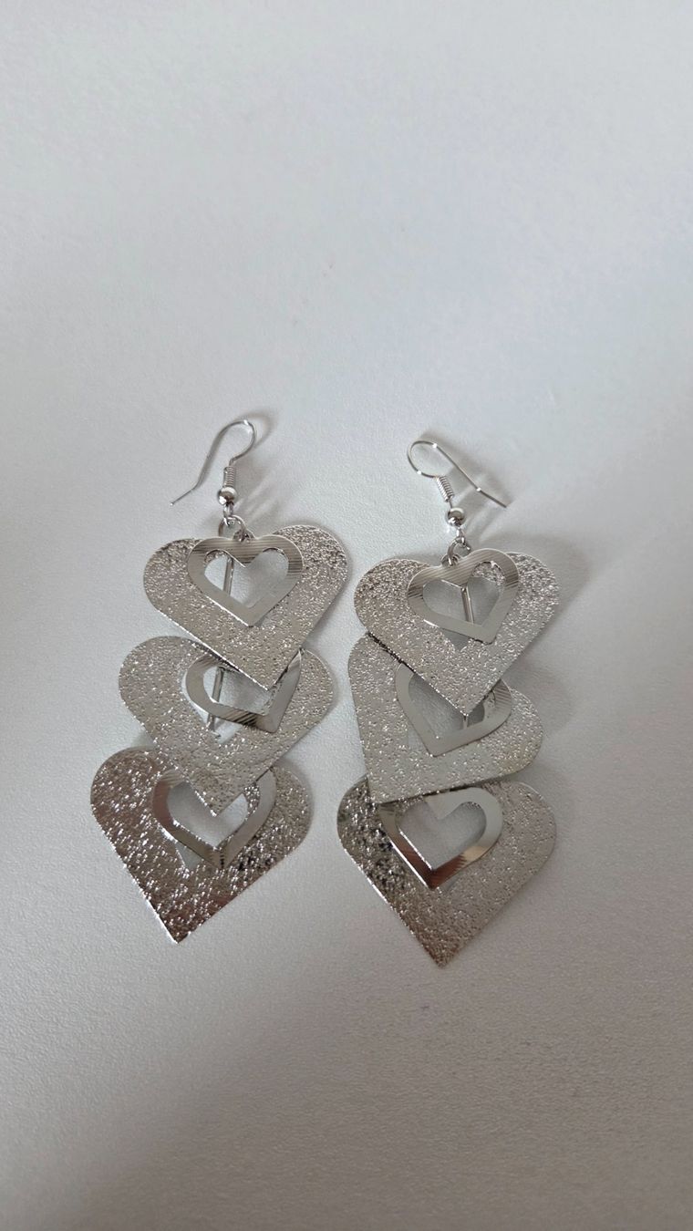 Orecchini pendenti & Orecchini a lobo: Ohrringe Modeschmuck Herzen Boho Style silberfarben NEU – Usato da Weggis venduto da Leeclipse 2
